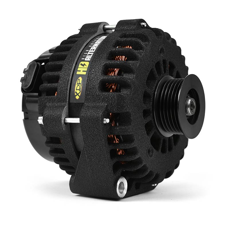 WRINKLE BLACK HD HIGH OUTPUT ALTERNATOR 2001-2007 GM 6.6L